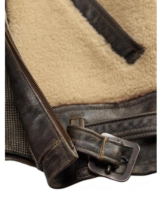 RRL Natural Veste En Peau Lainée for men