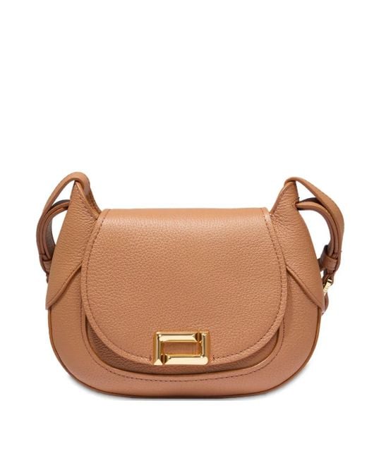 Lancel Brown Paulette Saddle Crossbody Bag