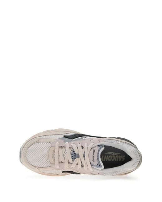 Saucony Gray Mesh-Panelled Sneakers