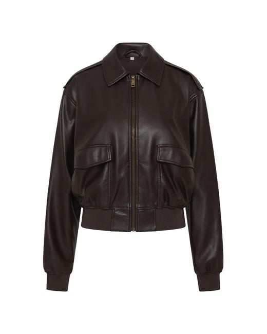 The Upside Black Zariah Collared Bomber Jacket