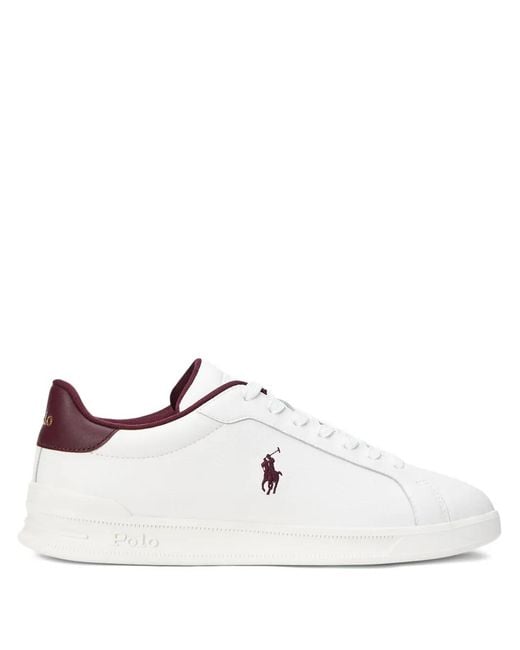 Polo Ralph Lauren White Heritage Court Ii Leather Sneakers for men