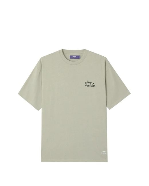 AFTERMATHS Gray Graphic-Print Cotton T-Shirt for men