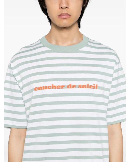 メンズ SPORT b. by agnès b. ロゴ Tシャツ Blue