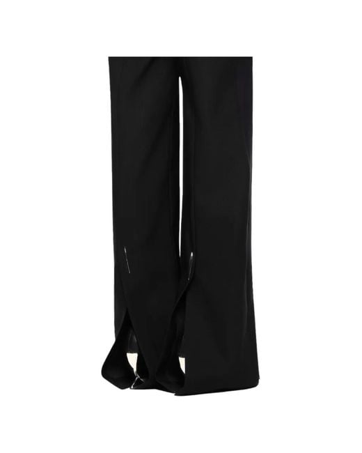Chats by C.Dam Black Low-Rise Flared Trousers