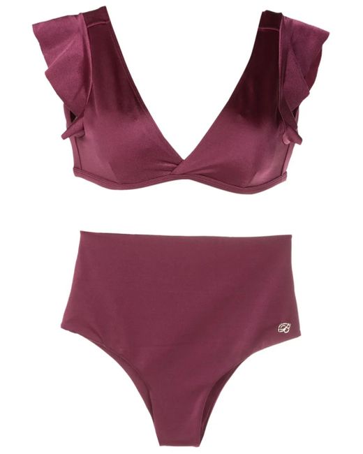 Brigitte Bardot High Waist Bikini in het Purple