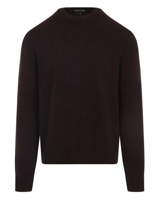 Tom Ford Black Cashmere Crew-Neck Sweater for men