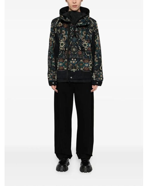 Sacai Black Printed Jacket for men