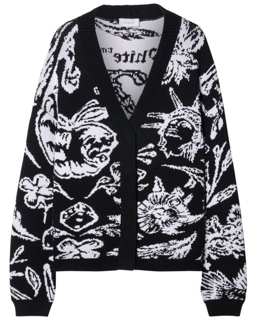 Off-White c/o Virgil Abloh Intarsia Vest Van Katoenblend in het Black