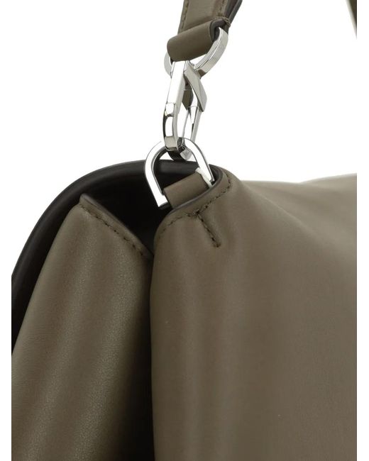 Totême Metallic Flap Leather Shoulder Bag