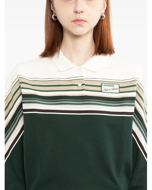 Lacoste Green Striped Mini Dress
