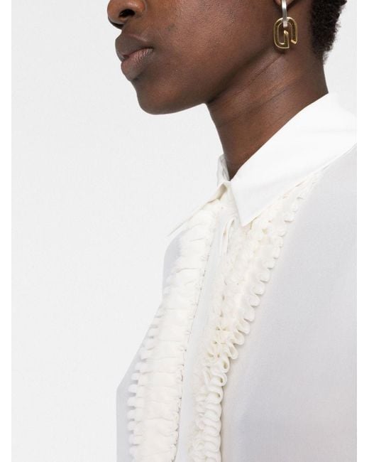 Camicia con ruches di Givenchy in White