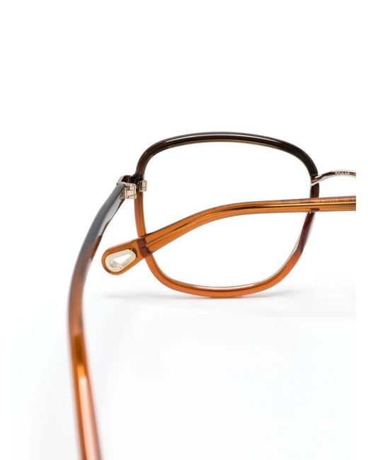 Chloé Brown Square-Frame Glasses