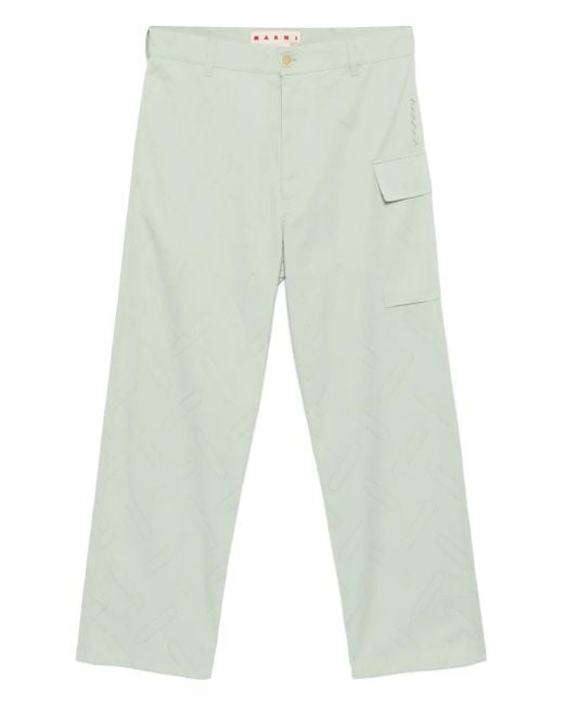 Pantalon En Coton À Design Confetti Marni pour homme en coloris Blue