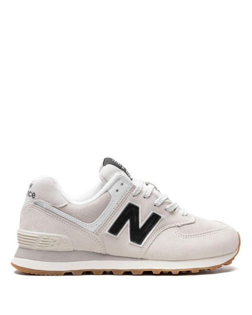 New Balance White 574 "black/nimbus/gum" Sneakers for men