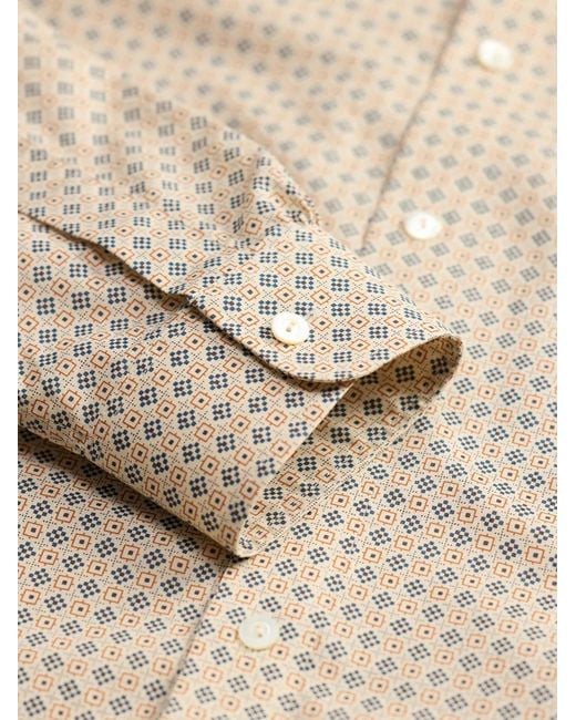 RRL White Geometric-Print Button-Down Shirt for men