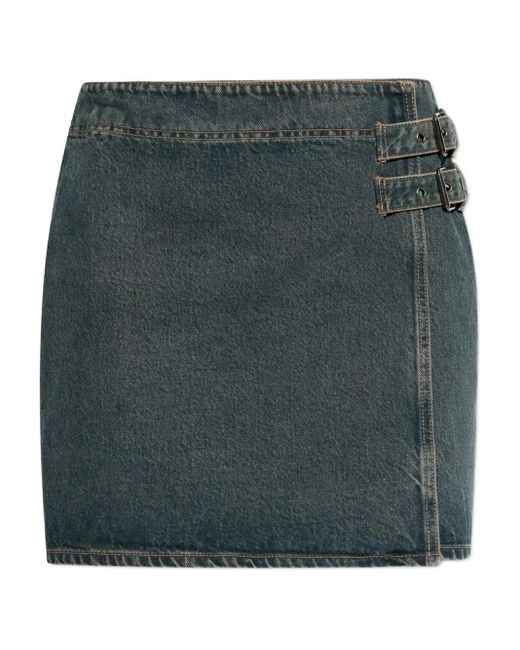 Samsøe & Samsøe Green Buckle Mini Skirt