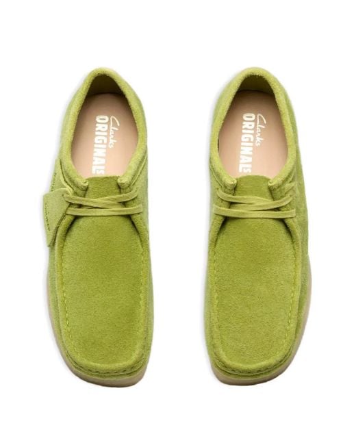 メンズ Clarks スエード レースアップ ダービーシューズ Green