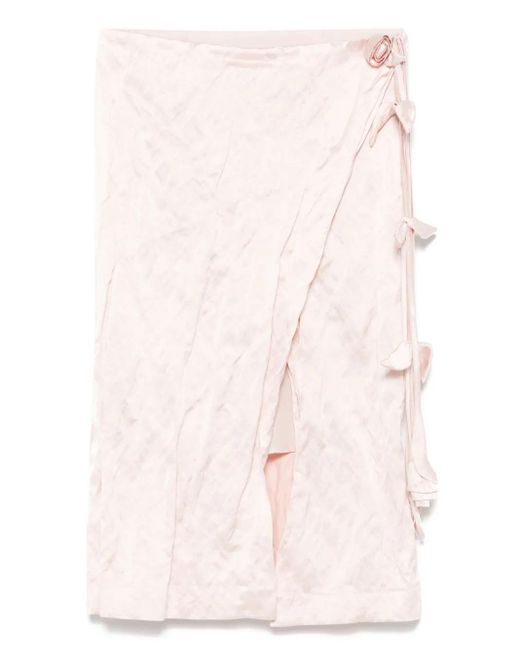 Blumarine テクスチャード ラップスカート Pink