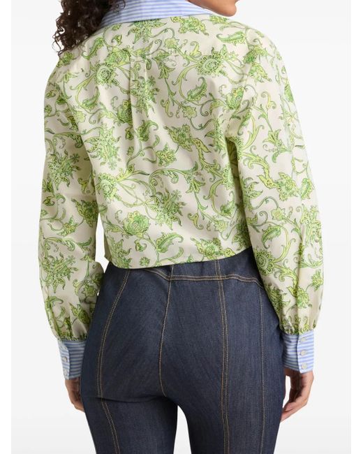 Camisa con estampado floral Cinq À Sept de color Green