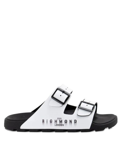 John Richmond Sandalen Met Dubbele Gesp in het White voor heren