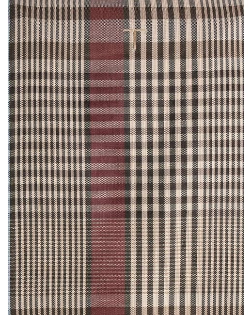 Tod's Gray Checked Rain Coat