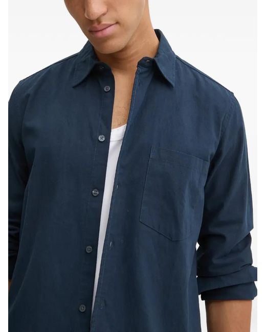 Samsøe & Samsøe Blue Pocket Button Shirt for men
