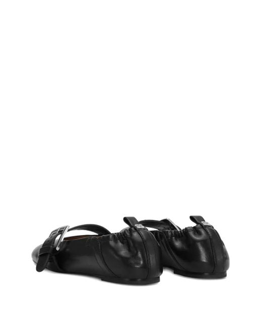 Ganni Black Flat Shoes