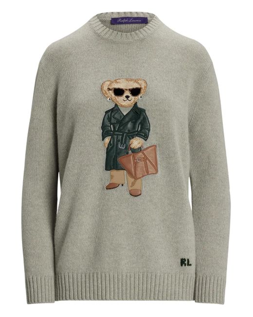 Ralph Lauren Gray Bear Sweater