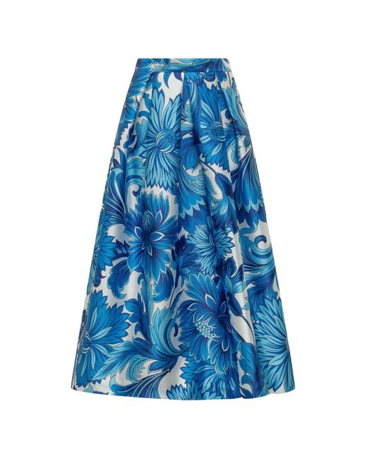 Lunatica Milano Blue Floral Skirt