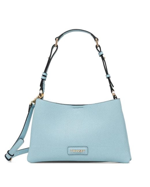 Borsa A Spalla Con Logo di Twinset in Blue