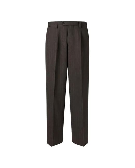 Enfants Riches Deprimes Black Pinstripe Trousers for men