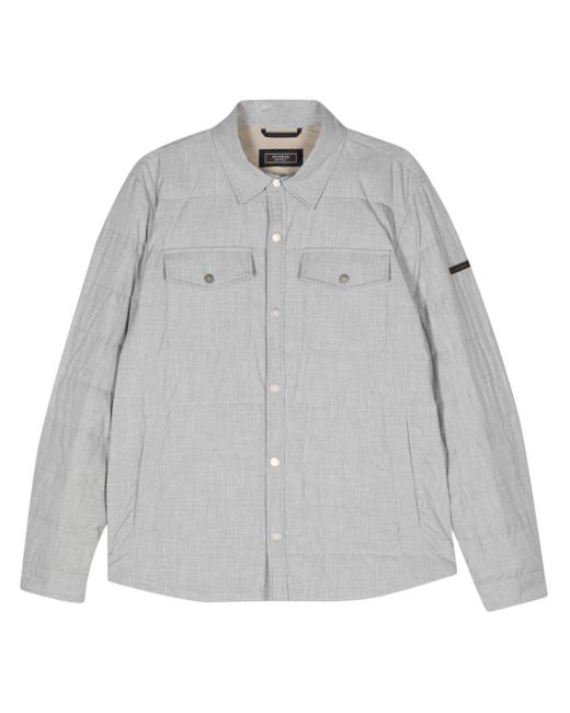 Peserico Gray Padded Shirt Jacket for men