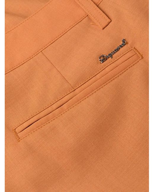 DSquared² Orange Pantalon De Tailleur À Coupe Slim
