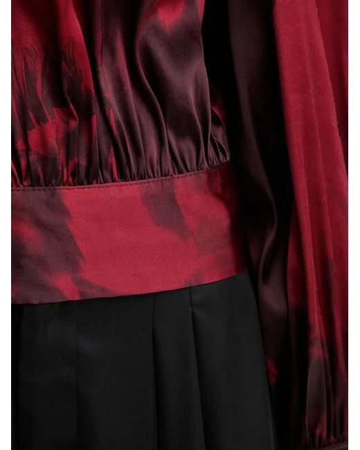 Gestuz Red Gzselina Open Back Tie Blouse