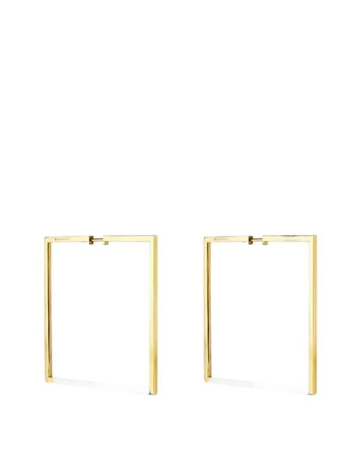 CADAR White Foundation Square Hoop Earrings