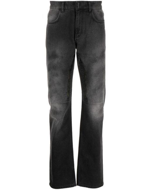 Jeans dritti con effetto schiarito di Givenchy in Gray da Uomo