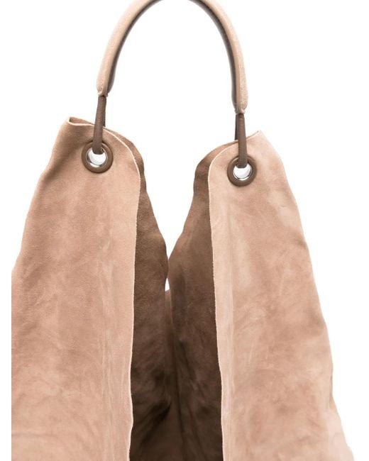 The Row Natural Bindle Three Suede Shoulder Bag