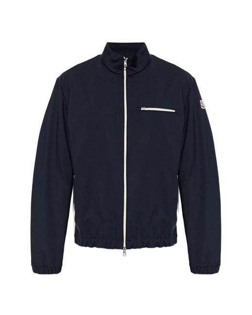 Moncler Blue Fourioun Logo-Patch Jacket for men
