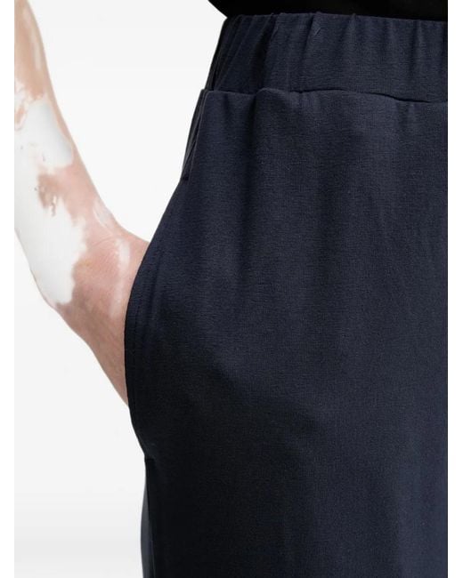 Marc O' Polo Blue Elasticated Wide-Leg Trousers