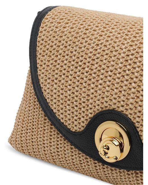 Coccinelle Brown Nikila Straw Shoulder Bag