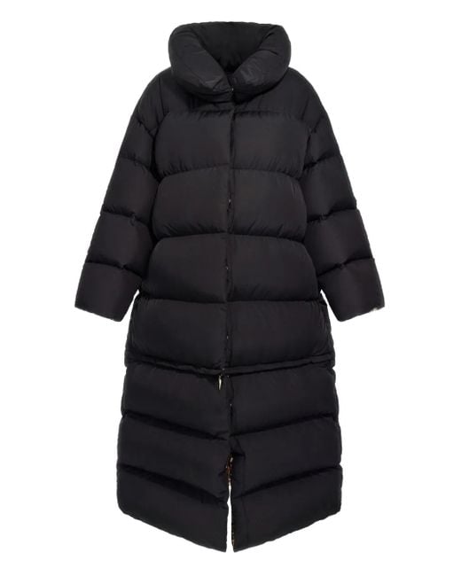 Roberto Cavalli Jassen ,Zwart ,Polyester Gewatteerde Pufferjas Met Hoge Kraag in het Black