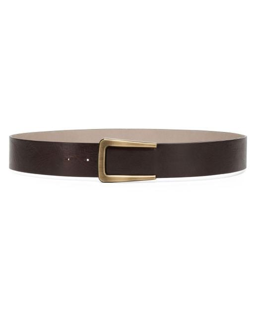 Brunello Cucinelli Brown Buckled Leather Belt