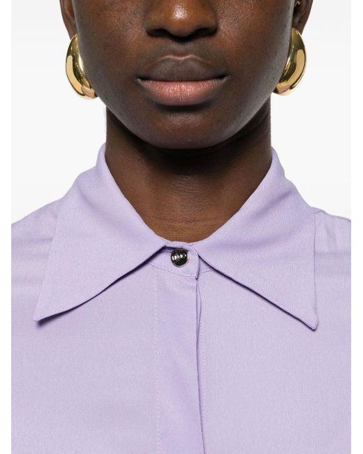 Liu Jo Purple Hemd aus Chinakrepp