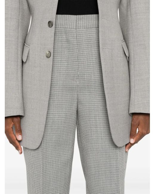 Jil Sander Gray Checked Tailored Trousers