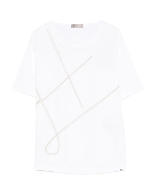 Herno White Crew-Neck T-Shirt