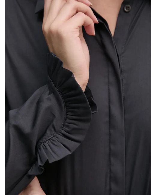 Mos Mosh Black Mmmattie Ruffled-Cuff Shirt