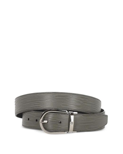 メンズ Montblanc レザーベルト Gray