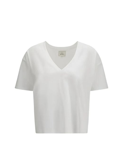 Loulou de Saison White Faaa V-Neck T-Shirt
