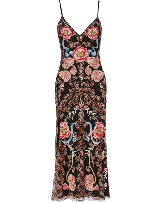 Temperley London Black Bilbao Strappy Midi Dress