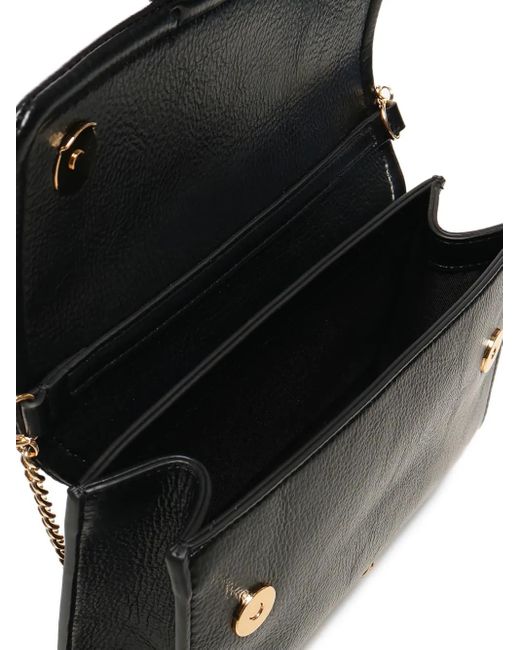 Borsa A Spalla Con Placca Logo di Love Moschino in Black